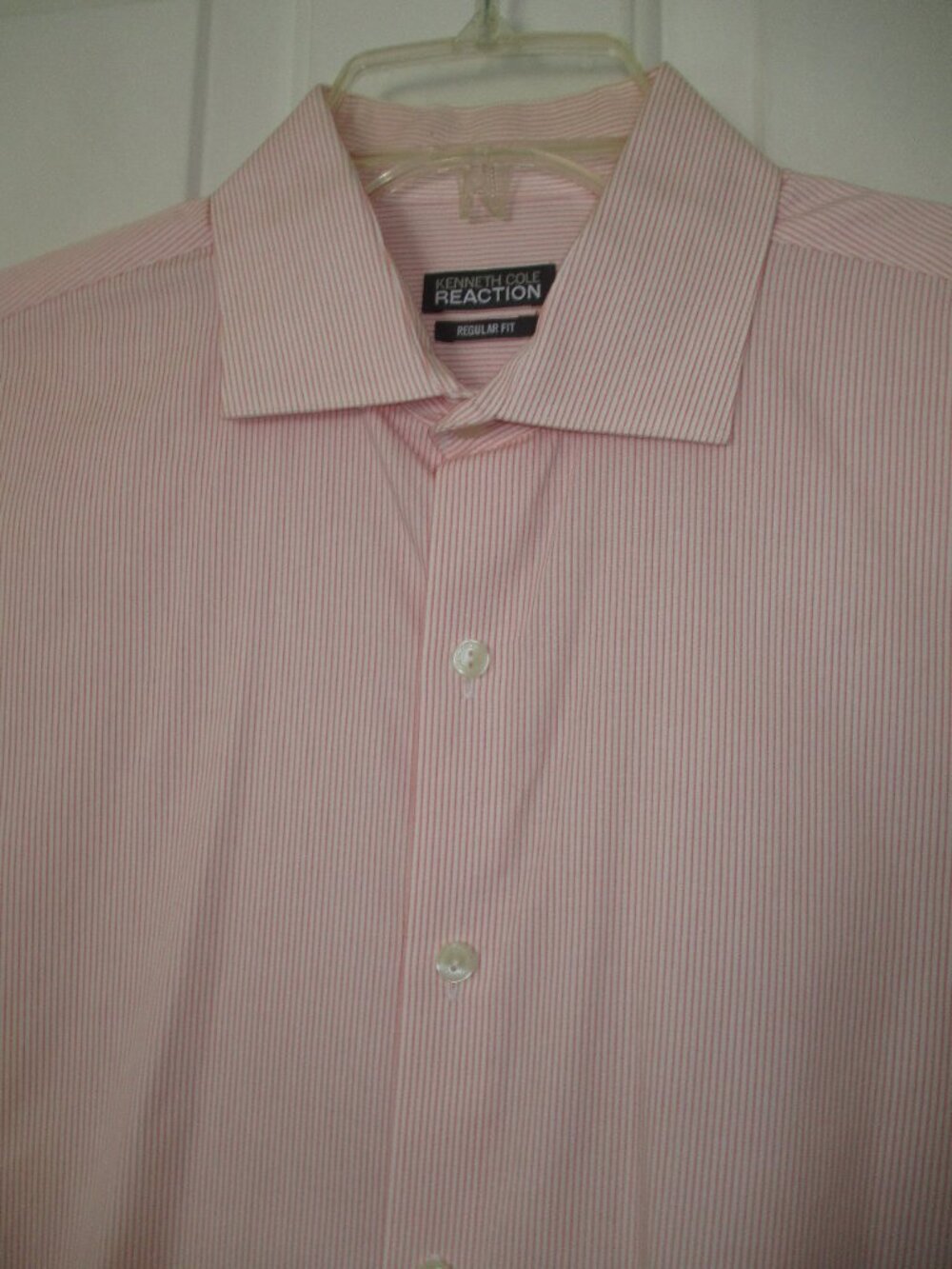 Kenneth Cole Reaction Mens L/S Orange Cotton Dress Shirt NWOT - Size 15.5/35-36*